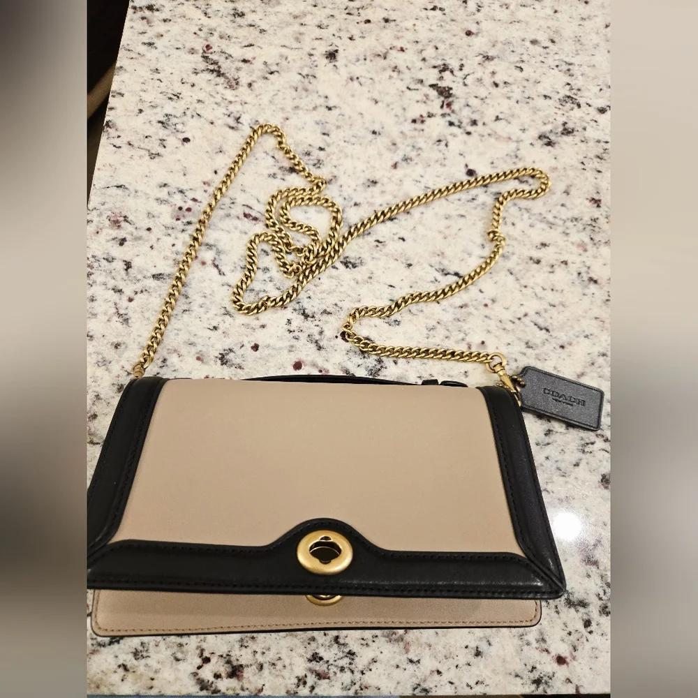 Authentic Coach Riley Chain Clutch in Colorblock ( Excellent Vintage Condition) - Picture 4 of 16